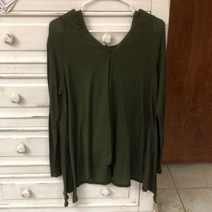 Green Hooded T-shirt
